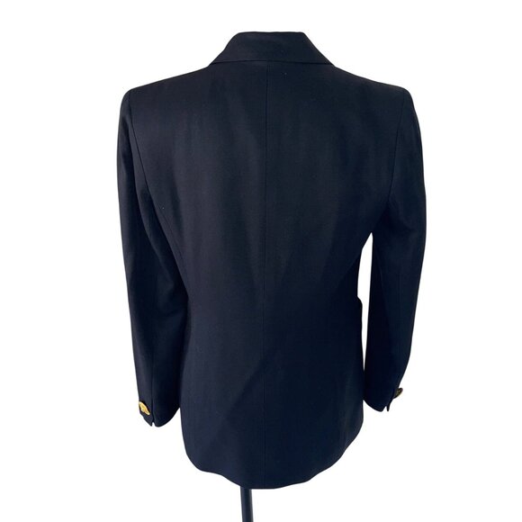 Lillie Rubin Vintage Womens Blazer Size 8 Blue Lion Button Pockets Casual - Picture 3 of 16